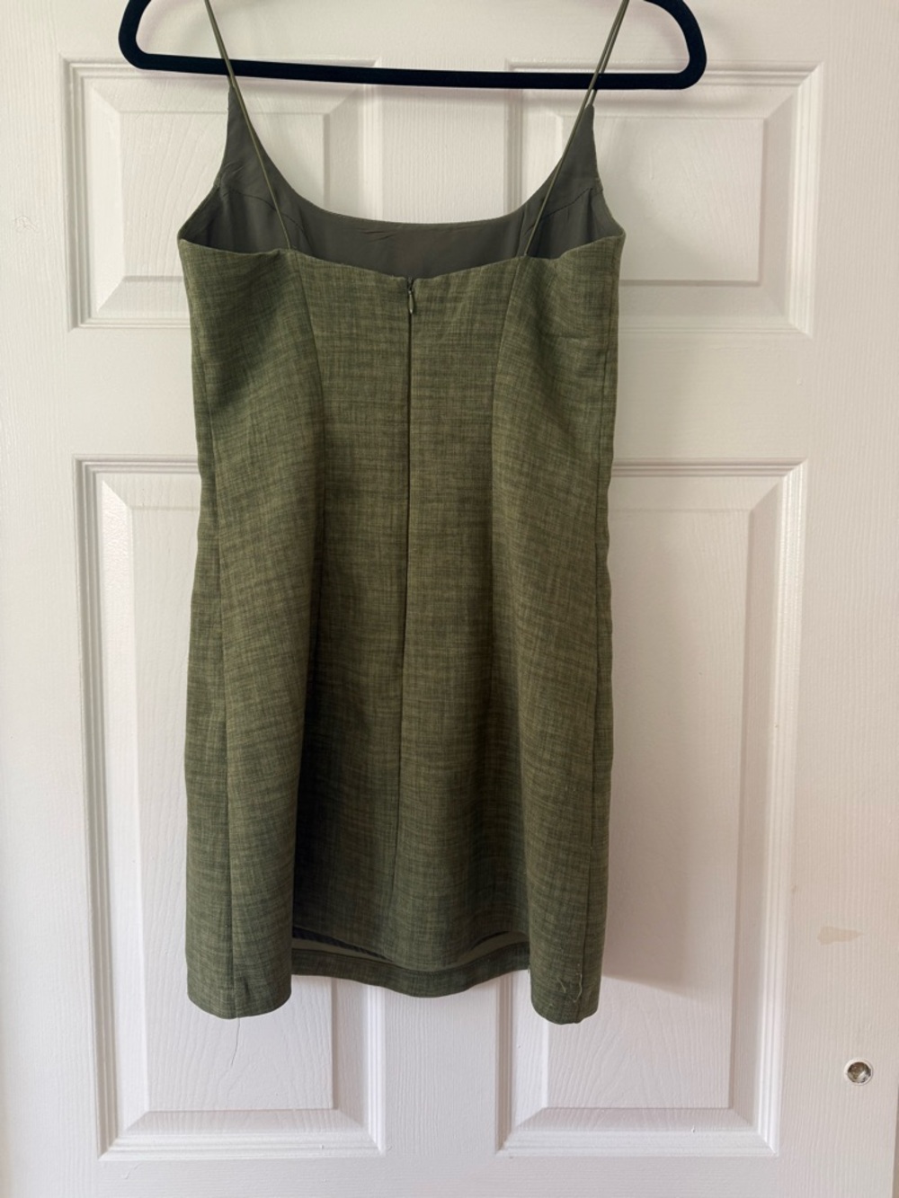 Hello Molly Olive Green Spaghetti Strap Mini Dress - Picture 2 of 3